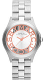 Marc Jacobs Henry Silver Dial Silver Steel Strap Watch for Women - MBM3294