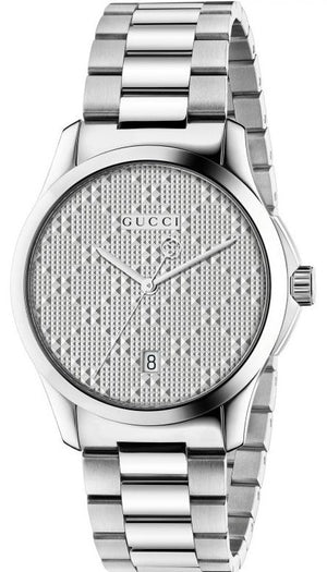 Gucci G Timeless Silver Dial Silver Steel Strap Watch For Women - YA126551