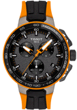 Tissot T Race Cycling Chronograph Black Dial Two Tone Rubber Strap Watch For Men - T111.417.37.441.04