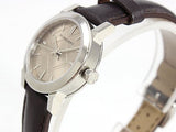 Burberry The City Beige Dial Brown Leather Strap Watch for Women - BU9208