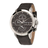 Maserati Ingegno Chronograph Black Dial Black Leather Strap Watch For Men - R8871619004