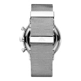 Emporio Armani Classic Chronograph Quartz Silver Dial Silver Mesh Bracelet Watch For Men - AR0390