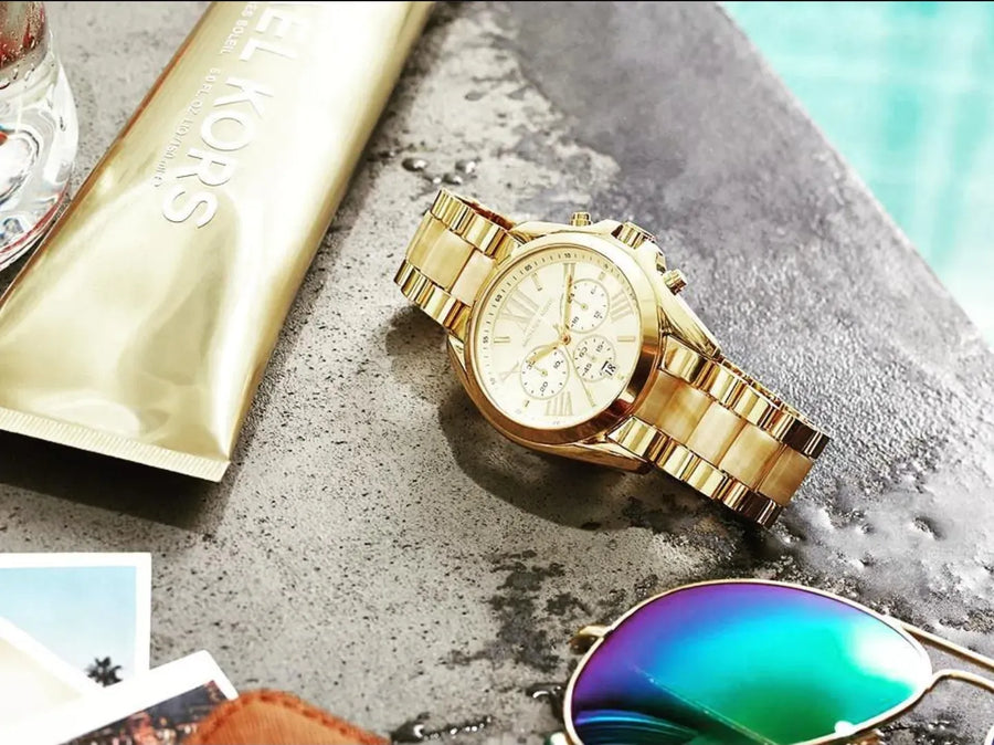 Michael Kors Bradshaw Gold Dial Gold Steel Strap Watch for Women - MK5722