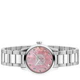 Gucci G Timeless Quartz Mother of Pearl Pink Dial Silver Steel Strap Watch For Women - YA1265013