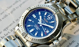 Breitling Colt Automatic 44mm Blue Dial Silver Steel Strap Mens Watch - A1738811/C906/173A