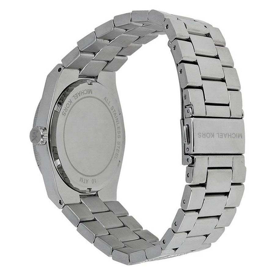 Michael Kors Channing Diamonds Black Dial Silver Steel Strap Watch for Women - MK6089