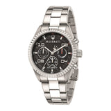 Maserati Competizione Chronograph Black Dial Silver Steel Strap Watch For Men - R8853100012