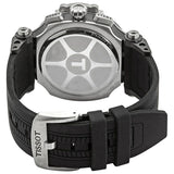 Tissot T Race Chronograph White Dial Black Silicon Strap Watch For Men - T115.417.27.011.00