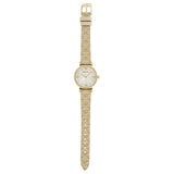 Emporio Armani Gianni T Bar Analog Silver Dial Beige Leather Strap Watch For Women - AR11127