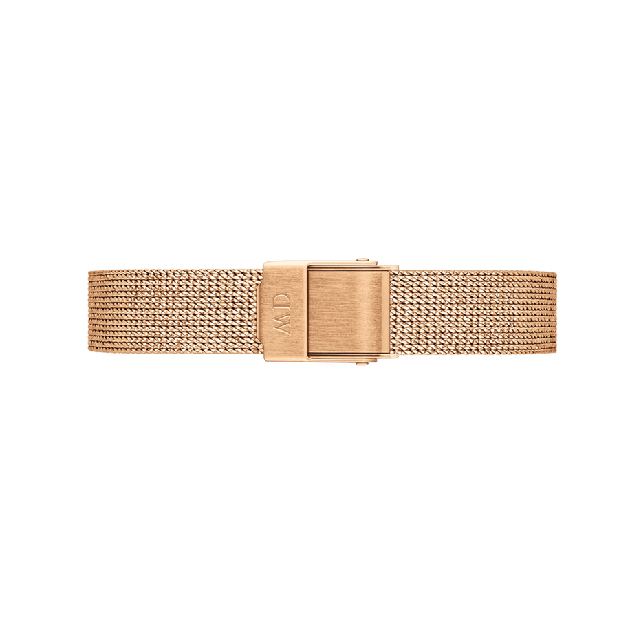 Daniel Wellington Quadro Melrose Green Dial Rose Gold Mesh Strap Watch For Women - DW00100437