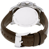 Fossil Grant Chronograph White Dial Brown Leather Strap Watch for Men - FS4735