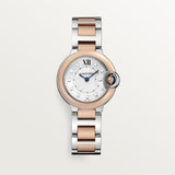 Cartier Ballon Bleu De Cartier Diamonds Silver Dial Two Tone Steel Strap Watch for Women - W3BB0026