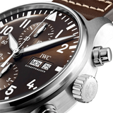 IWC Pilot's Watch Chronograph Edition Brown Dial Brown Leather Strap Watch for Men - IW377713