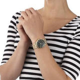 Marc Jacobs Baker Dexter Black Dial Gold Steel Strap Watch for Women - MBM3421