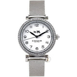 Coach Madison White Dial Silver Mesh Bracelet Watch for Women - 14502651