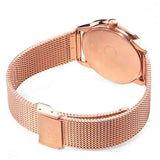 Calvin Klein Minimal Black Dial Rose Gold Mesh Bracelet Watch for Men - K3M21621