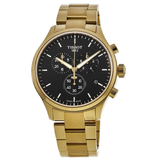 Tissot Chrono XL Classic Black Dial Gold Steel Strap Watch for Men - T116.617.33.051.00