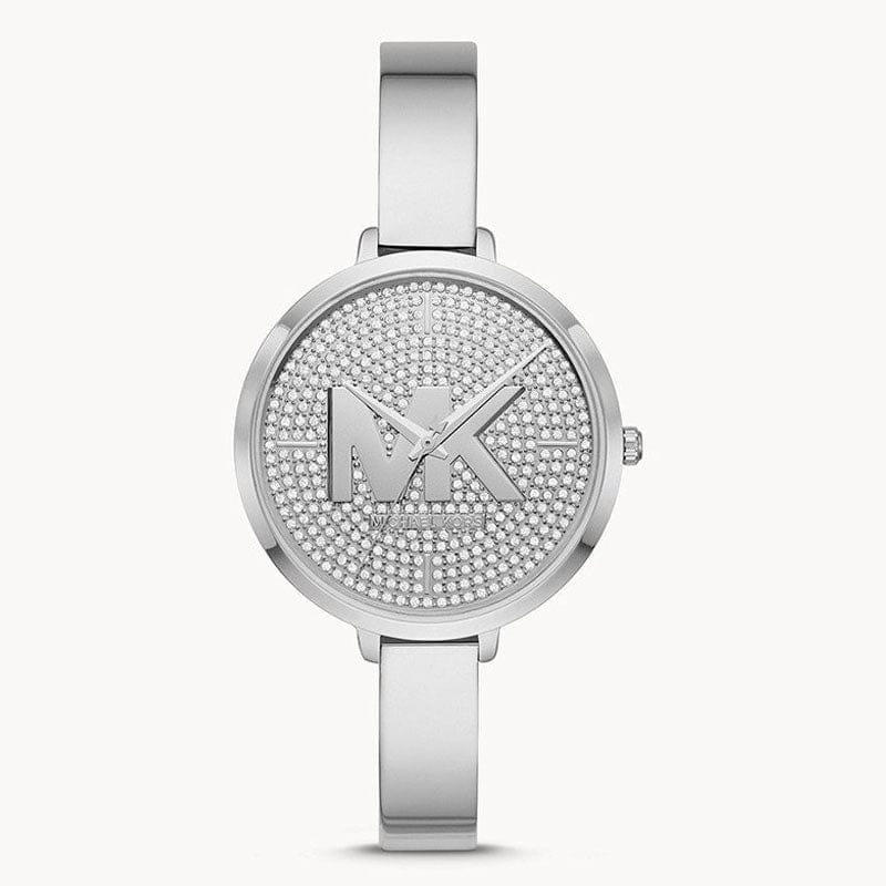 Michael Kors Charley Quartz Crystals Silver Dial Silver Steel Strap Watch For Women - MK4432
