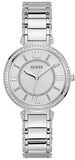 Guess Montage Quartz Silver Dial Silver Steel Strap Watch For Women - GW0588L2