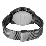 Tommy Hilfiger Deacon Multifunction Black Dial Black Mesh Bracelet Watch for Men - 1791546