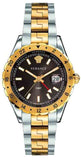 Versace Hellenyium Quartz Brown Dial Two Tone Steel Strap Watch For Men - V11040015 