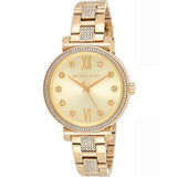 Michael Kors Sofie Quartz Gold Dial Gold Steel Strap Watch For Women - MK3881