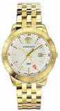 Versace Univers Quartz White Dial Gold Steel Strap Watch for Men - VEBK00518