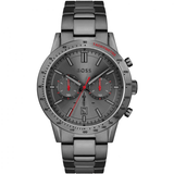 Hugo Boss Allure Chronograph Grey Dial Grey Steel Strap Watch for Men - 1513924