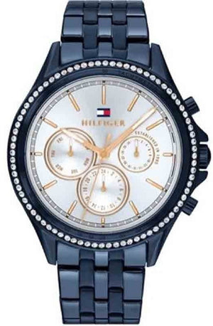 Tommy Hilfiger Ari Diamonds White Dial Blue Steel Strap Watch for Women - 1782003