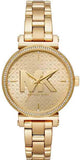 Michael Kors Sofie Quartz Gold Dial Gold Steel Strap Watch For Women - MK4334