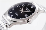 Longines Record Black Dial Automatic Stainless Steel 40mm Watch for Men - L2.821.4.56.6