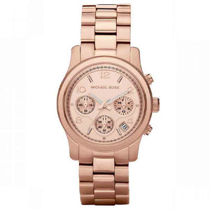 Michael Kors Runway Rose Gold Dial Rose Gold Steel Strap Watch for Women - MK5128