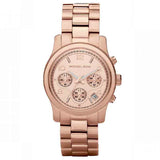 Michael Kors Runway Rose Gold Dial Rose Gold Steel Strap Watch for Women - MK5128