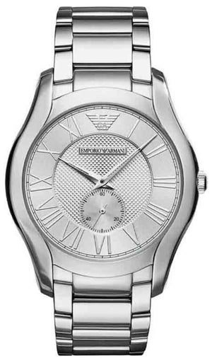 Emporio Armani Dress Quartz Silver Dial Silver Steel Strap Watch For Men - AR11084