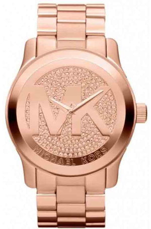 Michael Kors Runway Rose Gold Dial Rose Gold Steel Strap Watch for Women - MK5661