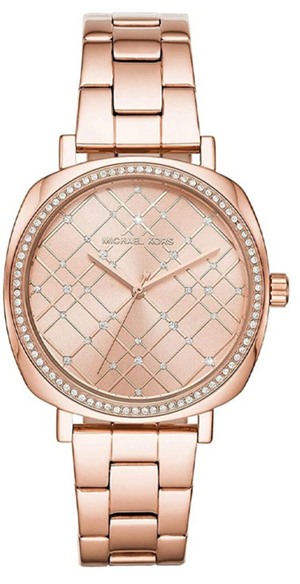 Michael Kors Nia Quartz Rose Gold Dial Rose Gold Steel Strap Watch For Women - MK3990