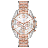 Michael Kors Whitney Chronograph Silver Dial Two Tone Steel Strap Watch For Women - MK7225