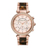 Michael Kors Parker Rose Gold Dial Two Tone Steel Strap Watch for Women - MK5538