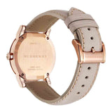 Burberry The City Diamonds Beige Dial Beige Leather Strap Watch for Women - BU9131