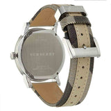 Burberry The City Beige Dial Tan Leather Strap Watch for Women - BU9021