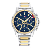 Tommy Hilfiger Mason Chronograph Blue Dial Two Tone Steel Strap Watch For Men - 1791937