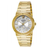 Versace Greca Silver Dial Gold Steel Strap Watch for Men - VEVI00520