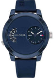 Tommy Hilfiger Denim Blue Dial Blue Rubber Strap Watch for Men - 1791556