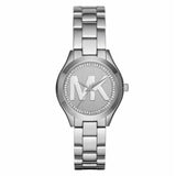 Michael Kors Mini Slim Runway Silver Dial Silver Steel Strap Watch for Women - MK3548