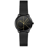 Calvin Klein Minimal Black Dial Black Mesh Bracelet Watch for Women - K3M224X1