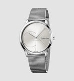 Calvin Klein Minimal Silver Dial Silver Mesh Bracelet Watch for Men - K3M2112Z