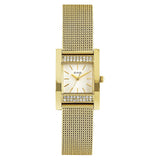 Guess Nouveau Diamonds Gold Dial Gold Mesh Bracelet Watch for Women - W0127L2