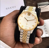 Gucci G Timeless Automatic White Dial Two Tone Steel Strap Watch for Men - YA126356