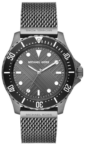 Michael Kors Everest Quartz Grey Dial Grey Mesh Bracelet Watch For Men - MK9093