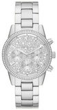 Michael Kors Ritz Chronograph Crystals Silver Dial Silver Steel Strap Watch For Women - MK7301